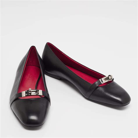 Hermès Bilbao Leather Ballet Flats 